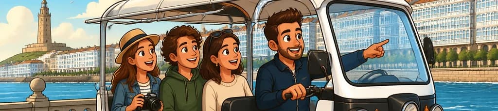 Recorrido Exclusivo y Privado en Tuk Tuk por A Coruña
