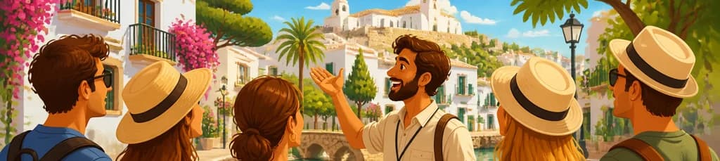 Tour privado a pie por Santa Eulalia del Río en Ibiza, con duración de dos horas y media