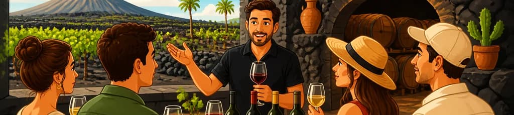 Recorrido por una Bodega Familiar en Lanzarote: Experiencia de Flujo de Lava y Degustación de Vinos