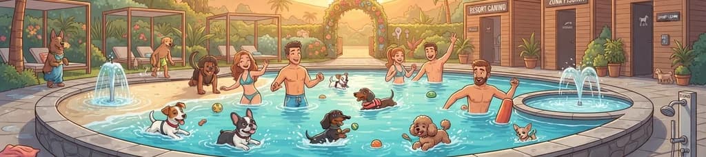 Sesión especial de piscina canina por la tarde para perros de hasta 13 kg en VivePets Las Rozas