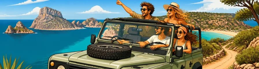 Recorrido en Land Rover Defender 4x4 por los lugares destacados de Ibiza
