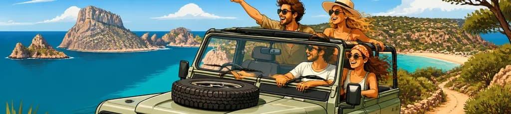 Recorrido en Land Rover Defender 4x4 por los lugares destacados de Ibiza
