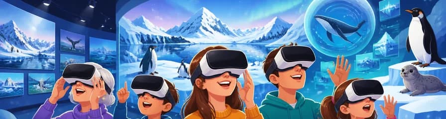Exposición interactiva de la Antártida con realidad virtual por Sergei Potetiunin