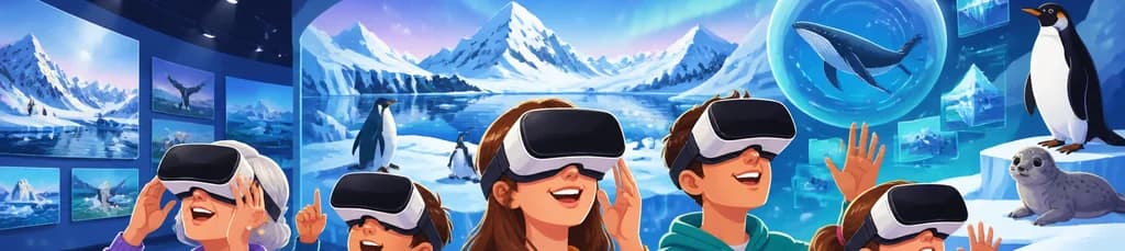 Exposición interactiva de la Antártida con realidad virtual por Sergei Potetiunin