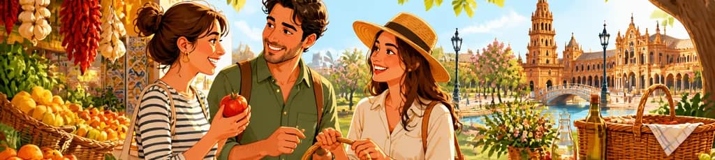 Descubre Sevilla: Tour privado por el mercado y picnic gourmet en el Parque de María Luisa