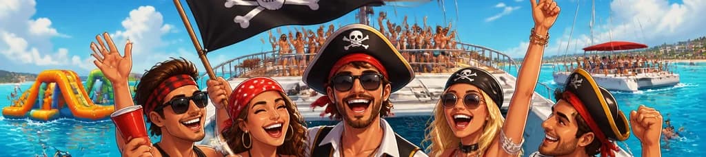 Aventura en catamarán: Fiesta Pirata del Domingo