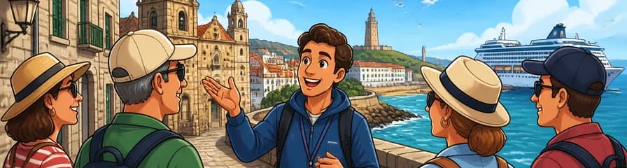 Recorrido guiado a pie por A Coruña para viajeros de crucero