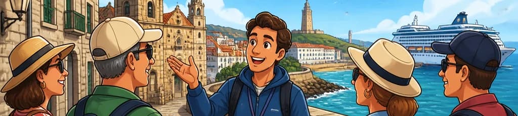 Recorrido guiado a pie por A Coruña para viajeros de crucero