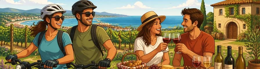 Aventura en bicicleta eléctrica por viñedos con cata y picnic privado