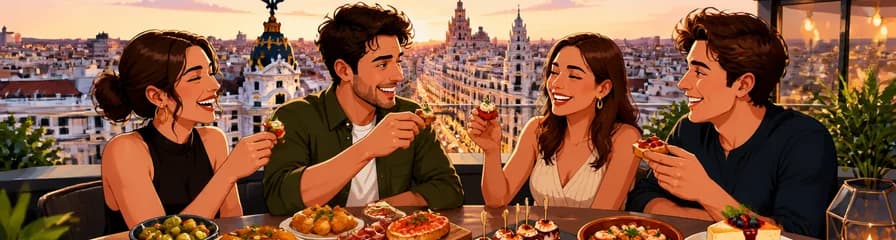Tour de tapas exprés de 2 horas por Madrid: Degusta, bebe y sumérgete en la auténtica España