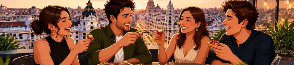 Tour de tapas exprés de 2 horas por Madrid: Degusta, bebe y sumérgete en la auténtica España