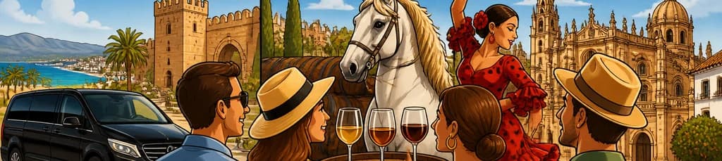 Exploración privada en Jerez con recogida en hotel o costa desde la Costa del Sol