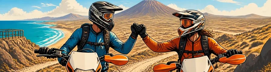 Aventura en moto de enduro de dos horas por Fuerteventura