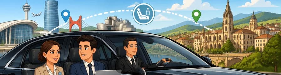 Servicio de taxi y traslado interurbano de Bilbao a Oviedo para empresas
