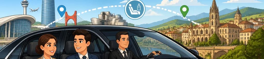 Servicio de taxi y traslado interurbano de Bilbao a Oviedo para empresas