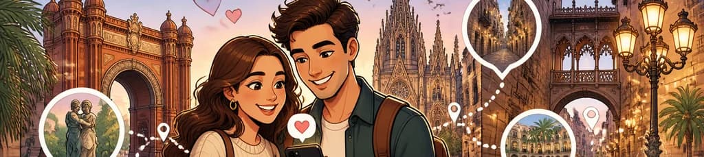 Recorrido romántico autoguiado: En busca del amor en el Barrio Gótico de Barcelona