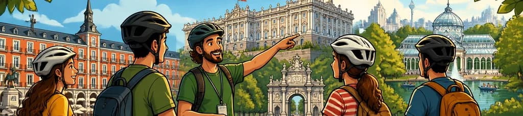 Recorrido guiado en bicicleta por las atracciones y la naturaleza de Madrid