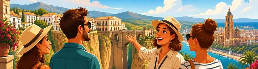Viaje privado de un día completo a Ronda y Málaga con salida desde Sevilla