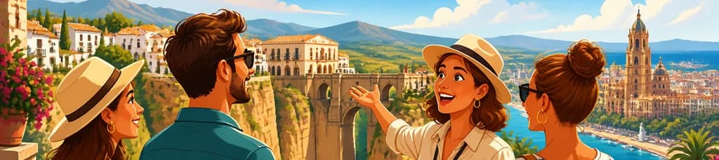 Viaje privado de un día completo a Ronda y Málaga con salida desde Sevilla