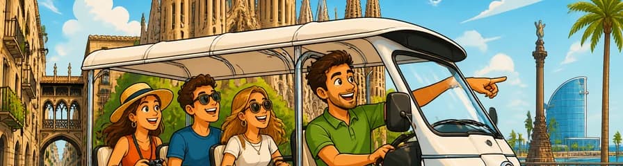 Descubre Barcelona en un tour guiado en tuk tuk