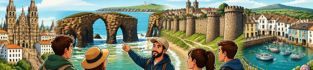 Explorando la costa: viaje desde Santiago a la Playa de las Catedrales, Lugo y Asturias