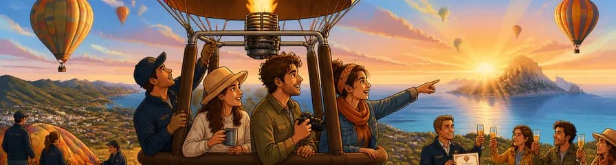 Experimenta Ibiza desde el cielo: un inolvidable vuelo en globo aerostático al amanecer con desayuno