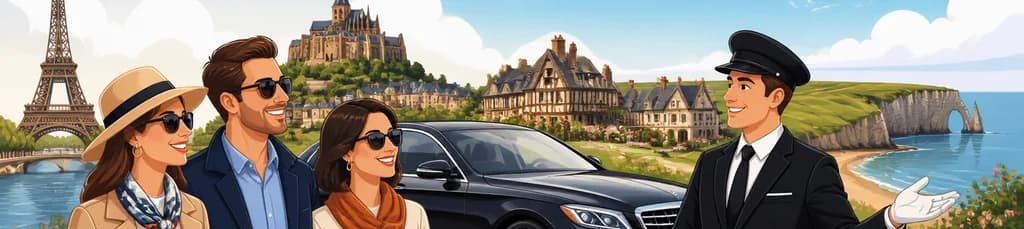 Excursión privada de París a Normandía: servicio exclusivo con vehículo de lujo