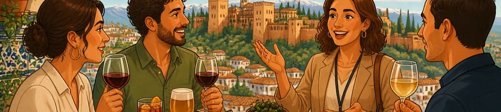 Recorrido gastronómico privado: Cata de vinos y productos granadinos