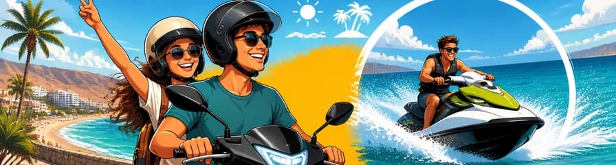 Alquiler de e-Scooter de 3 Horas en Playa del Inglés con Opción de Combo y Alquiler de Jet Ski