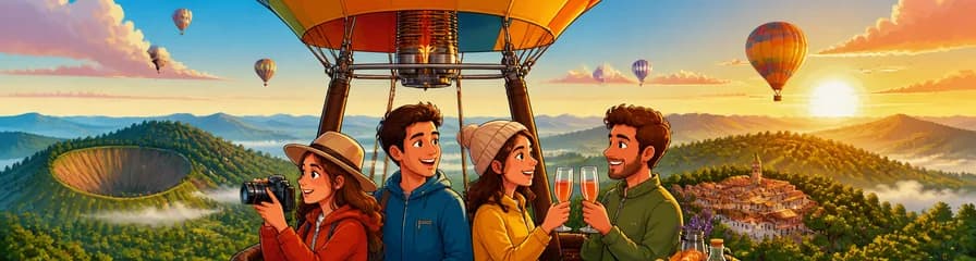 Aventura en globo aerostático sobre los volcanes de la Garrotxa, Cataluña, con desayuno incluido