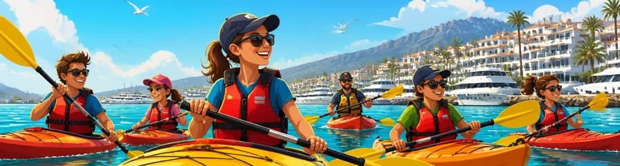 Exploración en Kayak con Guía en Puerto Banús, Marbella