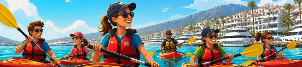 Exploración en Kayak con Guía en Puerto Banús, Marbella