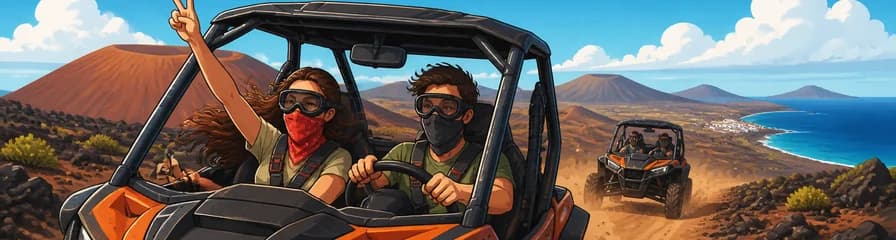 Aventura en buggy de 3 horas por la isla de Lanzarote