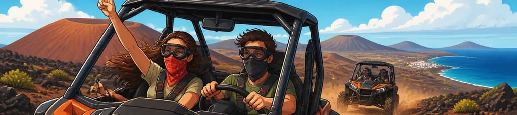 Aventura en buggy de 3 horas por la isla de Lanzarote