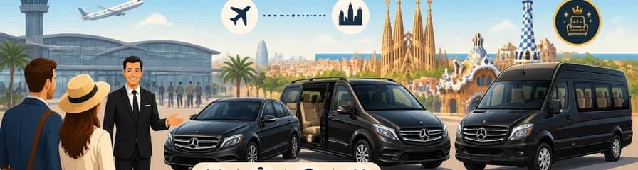 Traslado privado de lujo desde el Aeropuerto de Barcelona al centro de la ciudad