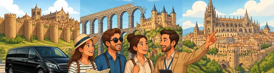 Excursión privada de un día completo a Ávila, Segovia y Toledo desde Madrid con recogida en el hotel