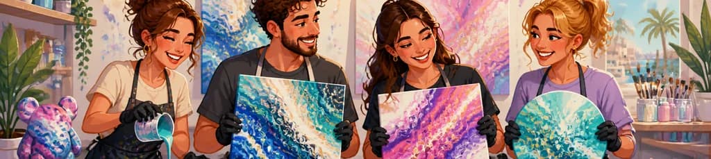 Taller de arte fluido en Bear Art Studio Alicante: diseña tu propia obra