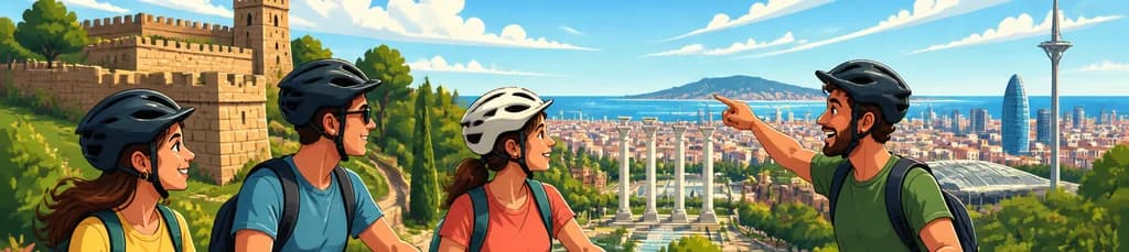 Recorrido en bicicleta eléctrica por Montjuïc, Barcelona: Descubre su castillo, panorámicas y lugares emblemáticos