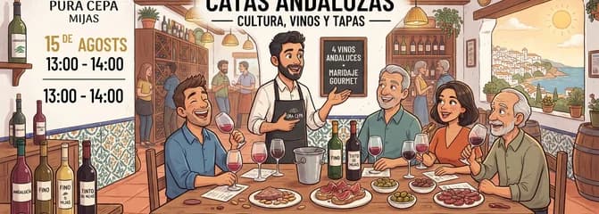 Cata de vinos andaluces y tapas en Pura Cepa Mijas