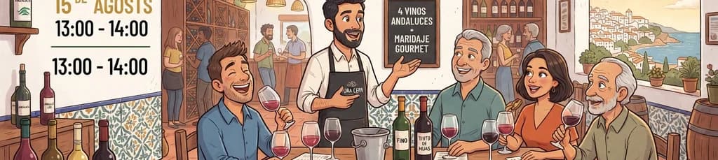 Cata de vinos andaluces y tapas en Pura Cepa Mijas