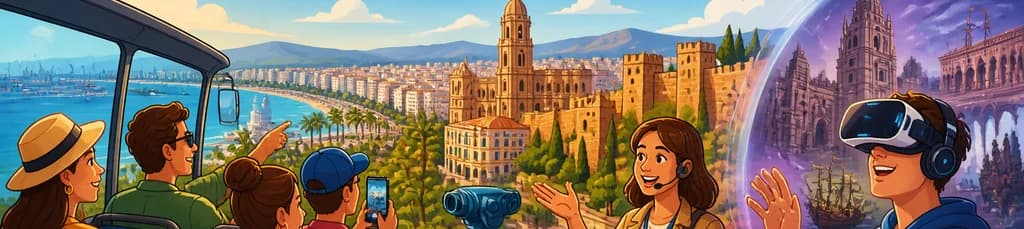 Málaga en 360º: Recorrido Panorámico con Guía o Experiencia de Realidad Virtual