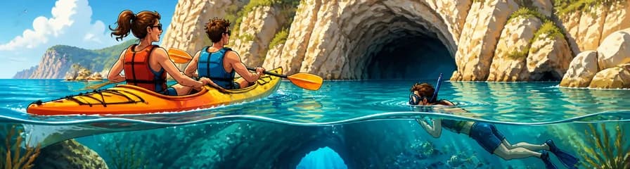 Aventura en kayak de 2 horas y 30 minutos a la Cova Tallada