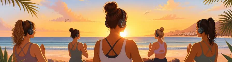 Yoga silencioso al amanecer en Corralejo: una experiencia íntima frente al mar en grupos reducidos