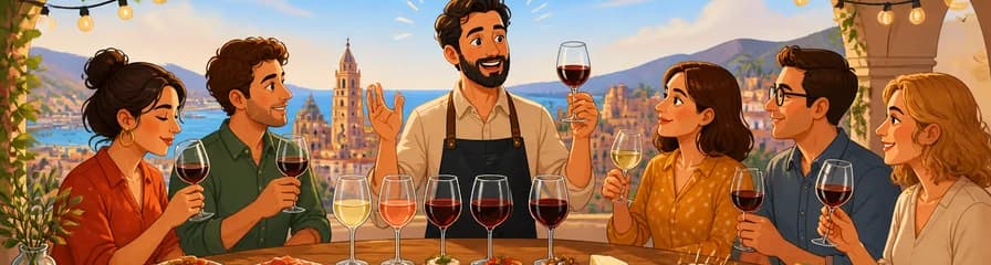 Experimenta una cata de cinco vinos españoles con maridaje de tapas gourmet en Málaga