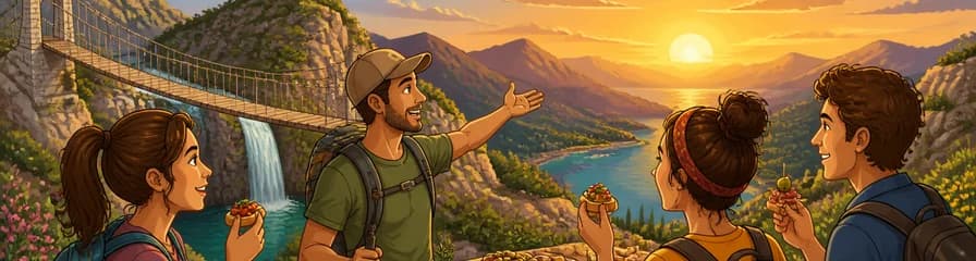 Ruta de senderismo con degustación de tapas al atardecer