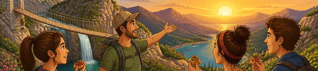 Ruta de senderismo con degustación de tapas al atardecer