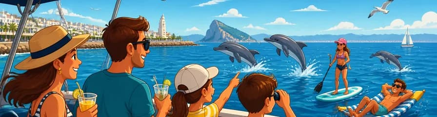 Aventura privada de dos horas para avistar delfines con bebidas en Estepona