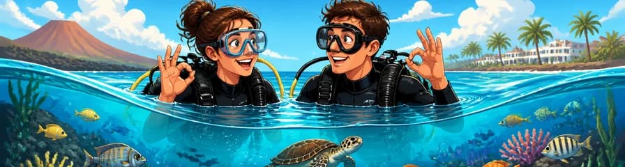 Vive un inolvidable bautizo de buceo en las aguas de Lanzarote (Costa Teguise)