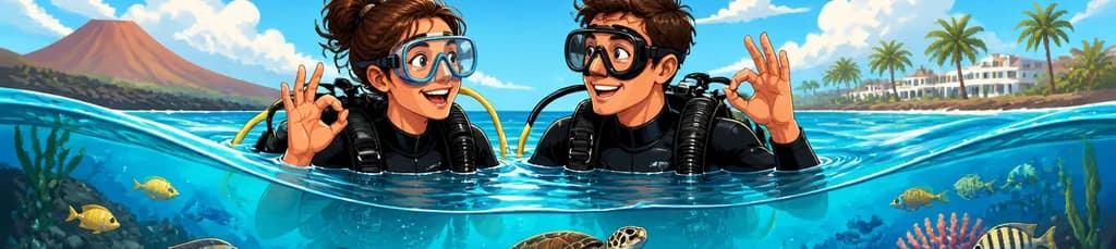 Vive un inolvidable bautizo de buceo en las aguas de Lanzarote (Costa Teguise)