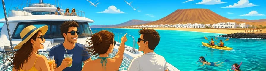 Aventura en catamarán de lujo por la reserva marina de La Graciosa